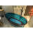 67 Inch Transparent Freestanding Resin Soaking Bathtub