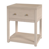Nora 21 in. W Wood 1 Drawer Small Nightstand with Shelf