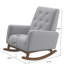Chaise berçante élégante en tissu gris Demetrius-1676058172