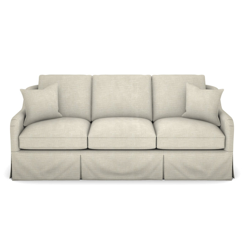 Fisher Waterfall Skirt Sofa, Navada Blue
