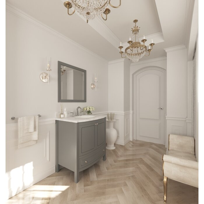 Alcott Hill® Augustin 32'' Single Bathroom Vanity with Marble Top ...