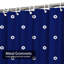 Rideau de douche bleu marine à petites fleurs blanches et 12 crochets-574626614