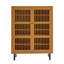 Armoire à chaussures avec portes à volets, armoire à chaussures à 6 niveaux avec tablettes réglables-893476303