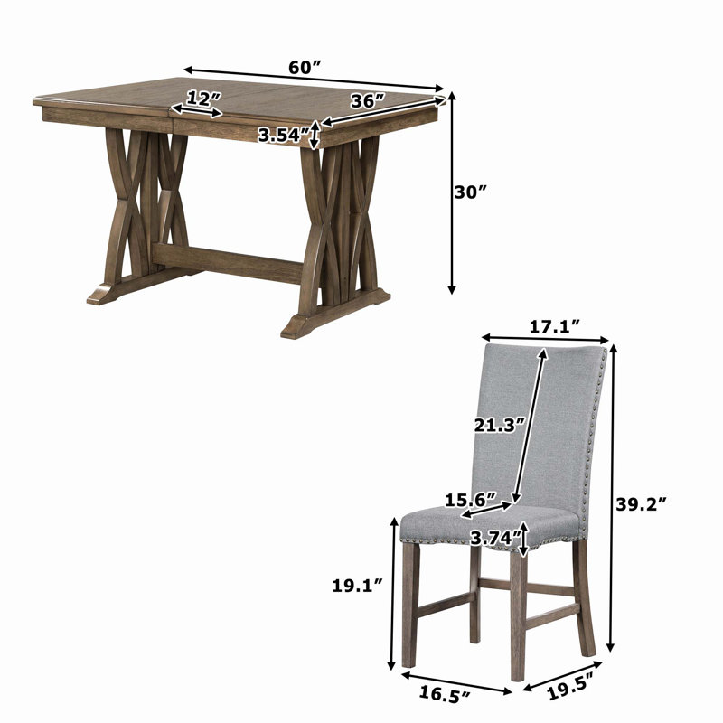 Fallbrook Rectangular 60'' L x 36'' W Dining Set