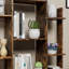 Bibliothèque industrielle avec 2 tiroirs, tablettes ouvertes et 12 tablettes de rangement, brun rustique | Idée de cadeau