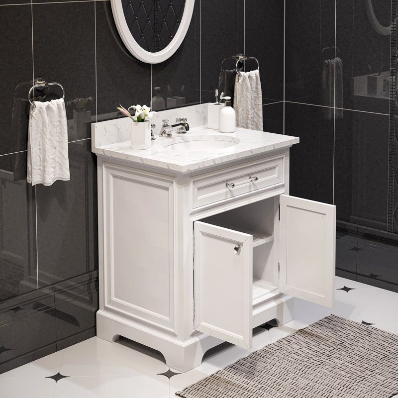 Derby 30'' W Single Vanity, White, 30"
