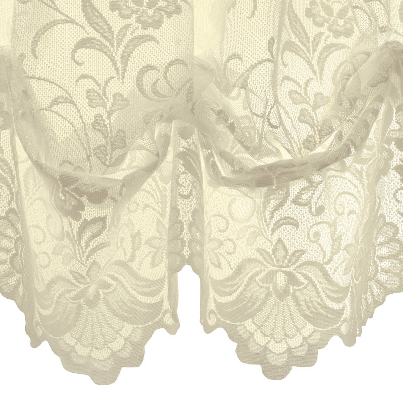 Rideau en polyester, Ivoire, L 55 po x L 63 po