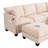 Amold 150'' U-shaped Modular Sectional Sofa, 8-seater Large Sectional Couch Sofa, Living Room Modular Cloud Couch With Ottoman-1727053237