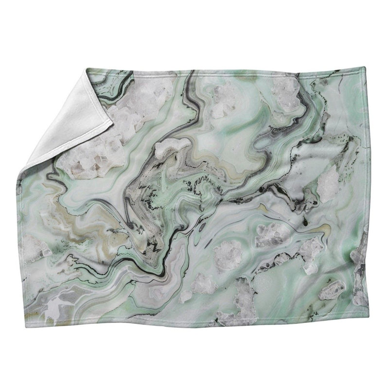 Mineral Essence Jade Machine Printed Throw Blanket, 60" W x 80" L