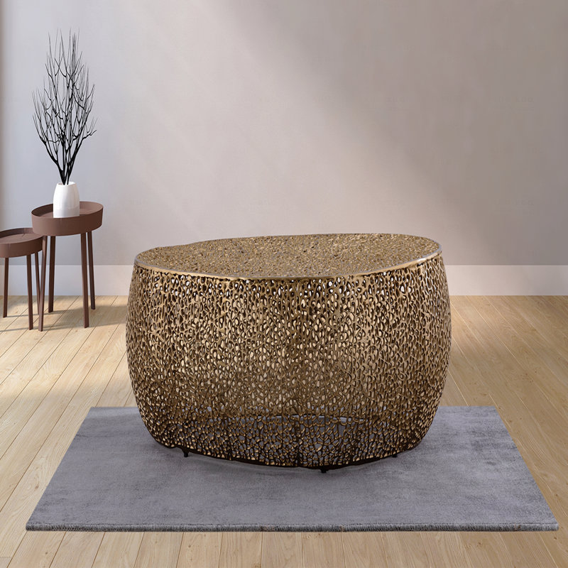 Oval Coffee Table Gold