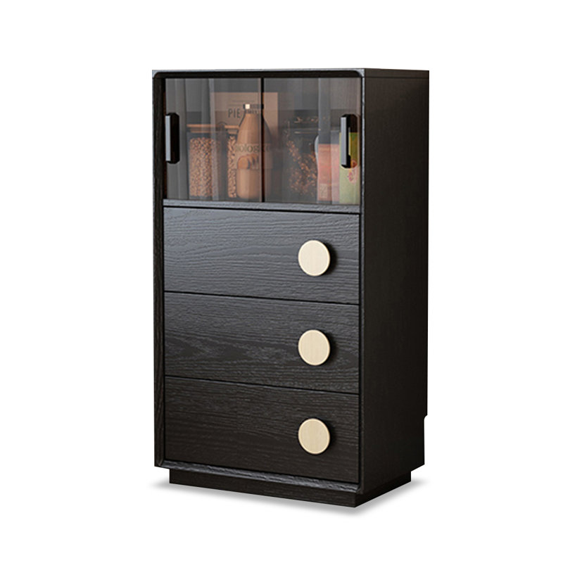 Black Solid  Wood Display Cases, Black