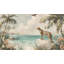 Papier peint tropical avec motif floral guépard-2118251233-2118251242