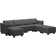 116.4" Wide Reversible Modular Sofa & Chaise with Ottoman