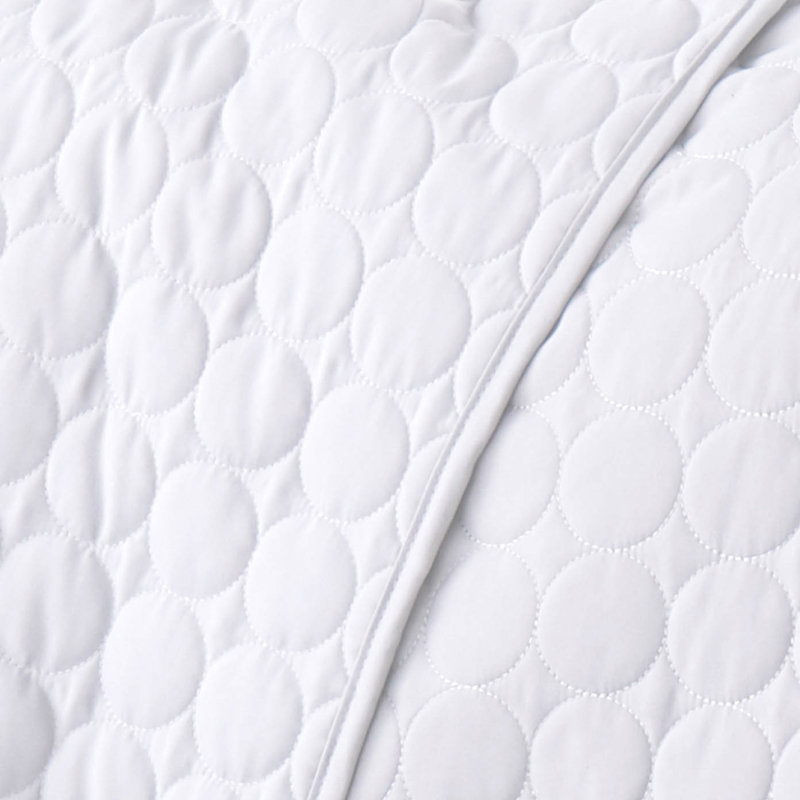Bright White King Microfiber Quilt Set with Pillow Shams