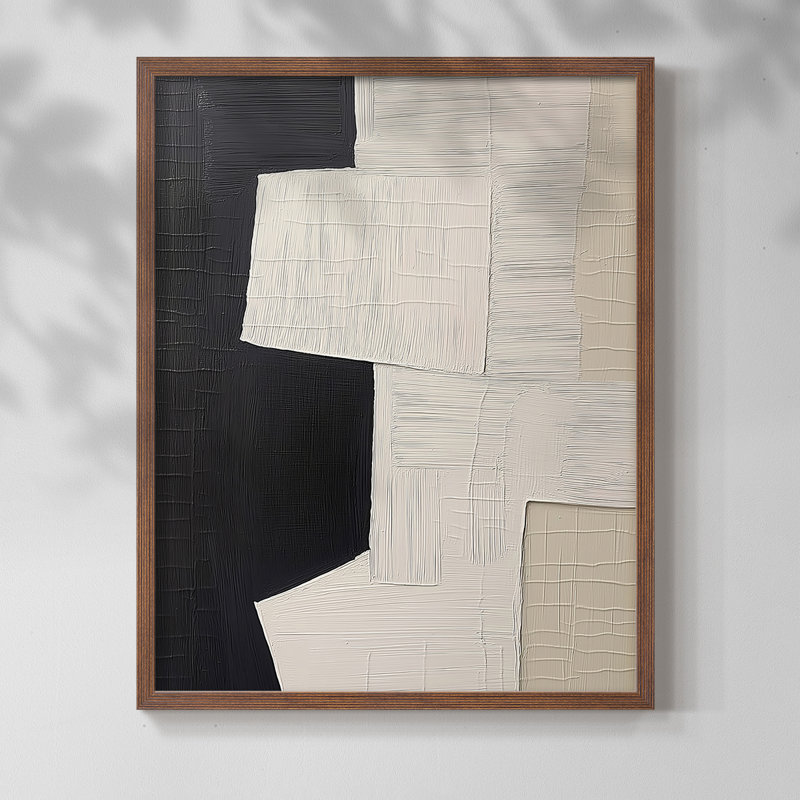"ABSTRACT Series DCLxxvii" par J Paul, Noyer, H 15 po x l 12 po