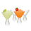 Verres à martini transparents - Ensemble de 4 verres à martini embossés 9 oz