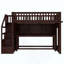 Lit mezzanine avec bureau mobile et tablette de rangement, avec escalier de rangement-449601631-449601626
