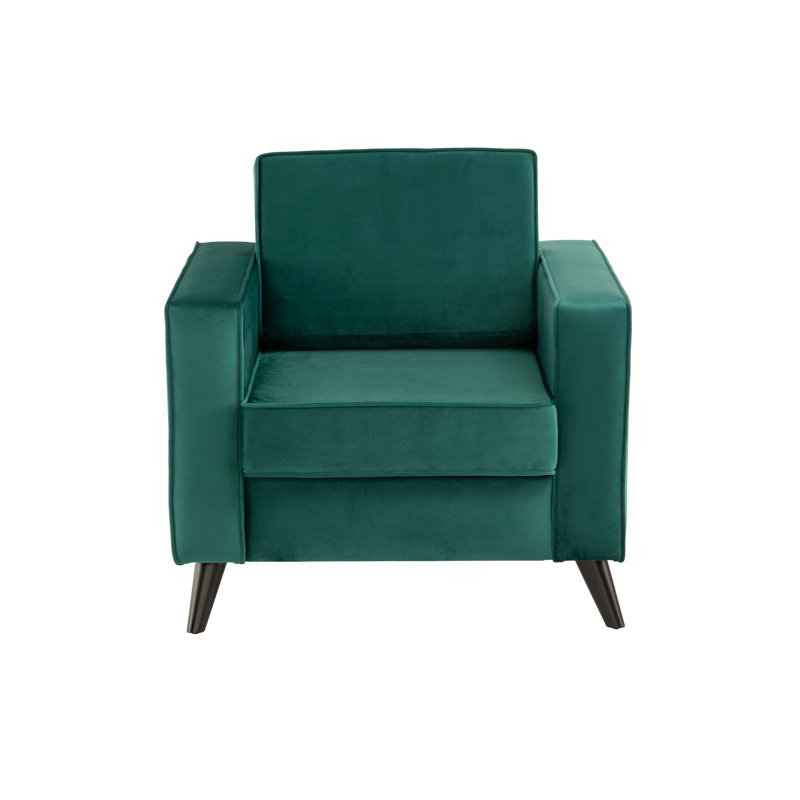 Esden Velvet Armchair, Green