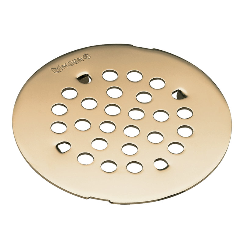 Kingsley Grid Shower Drain, Snap-In, Polished Nickel