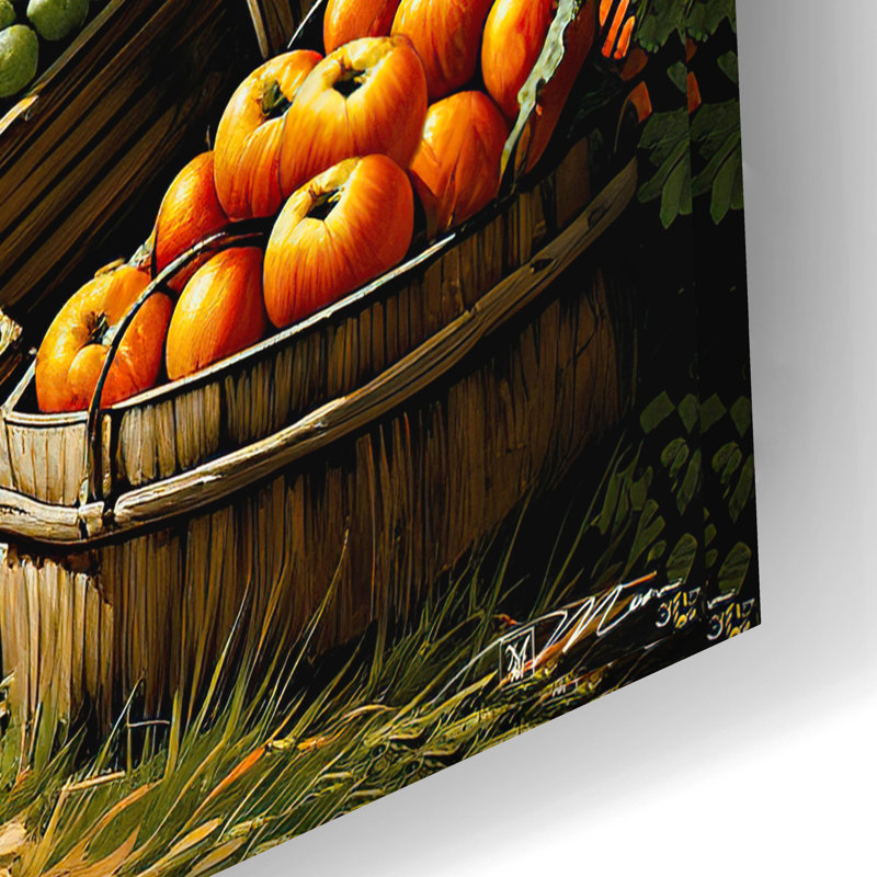  «Campagne avec fruits et légumes» par Momart, art mural en verre acrylique, 36 po x 24 po, H 16 po x l 24 po x P 0,2 po