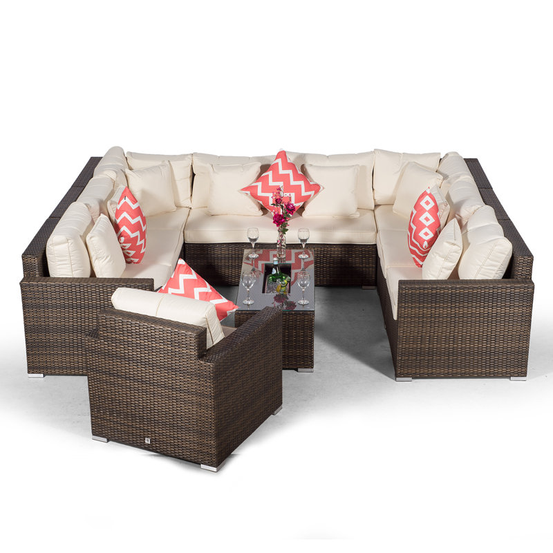 Yancey 5 Seater Rattan Corner Sofa Set