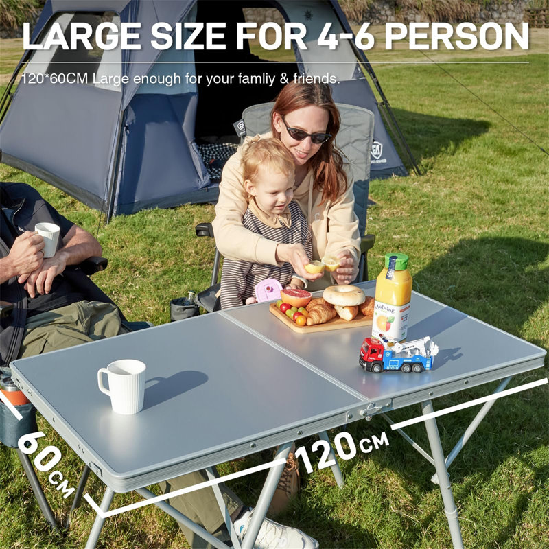 120cm Adjustable Folding Table