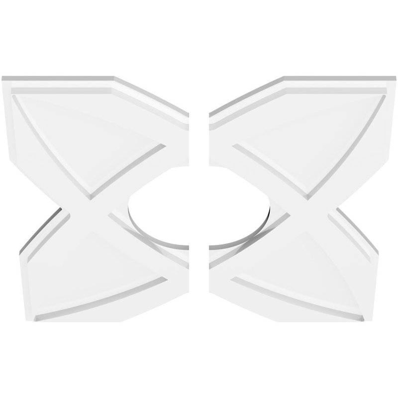 Médaillon de plafond contemporain en PVC de qualité architecturale Titus de 20 po x P 7 po x P 7 po x P 1 po Titus