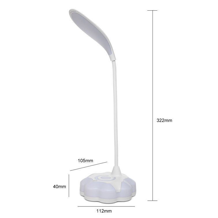 LED Nail Table Lamp Makeup Reading Desk Bed Dimmable Flexible Neck Manicure