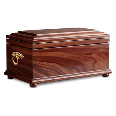 Large Rosewood Handcrafted Cremation Urns For Human Ashes Adult, Offers A Dignified And Respectful Way To Honour And Celebrate The Unique Life And Legacy Of Your Loved One,Brown 12.5In L X 6.7In W X 5.5In H