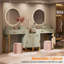 Coiffeuse de maquillage réversible avec chariot-1332246869