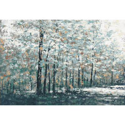 Blue Treeline - peinture sur toile tendue