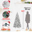Arbre de Noël enneigé 9 pi avec 750 lumières DEL chaudes - Embouts de 1964, branches en PVC enneigées et aiguilles dures, conception à charnières pour une installation facile, support en métal robuste - arbre de Noël complet et réaliste