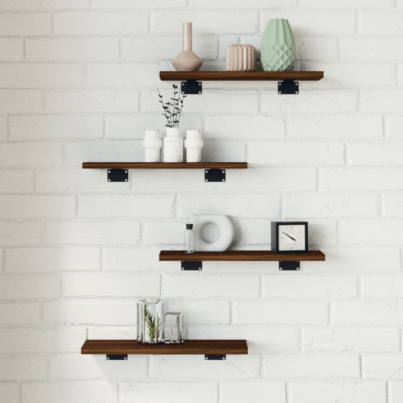 Thresa Bracket Shelf, Grey Sonoma, 0.6 in H × 15.7 in W × 3.9 in D
