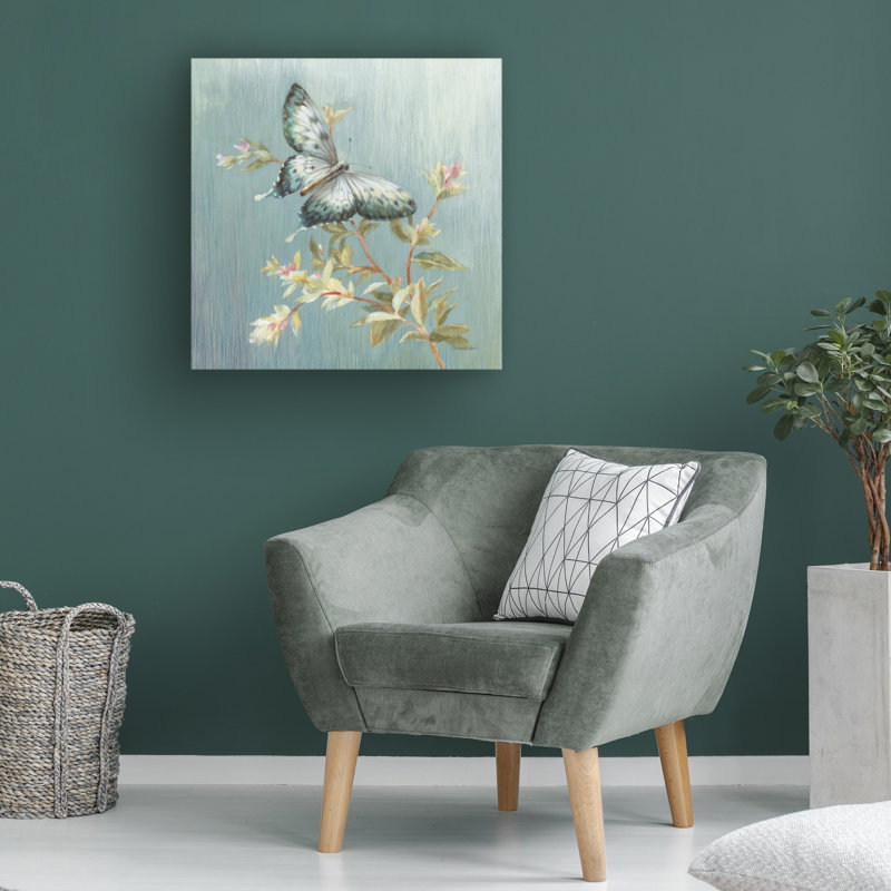 Œuvre sur toile bleue, Danhui Nai, H 14 po x l 14 po