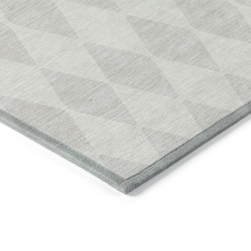 Tapis intérieur / extérieur ivoire et beige à motif géométrique 9 pi x 12 pi
