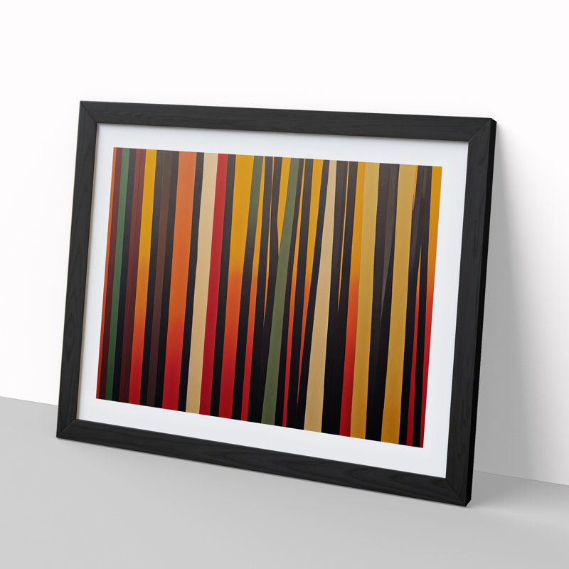 XH1022-630X An Exquisite Abstract Forest - Single Picture Frame Painting, 46cm H x 64cm W x 2cm D, Black