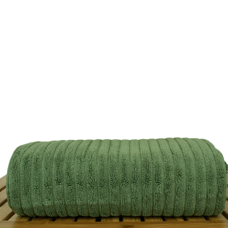 Serviette de bain en coton Metivier, Mousse