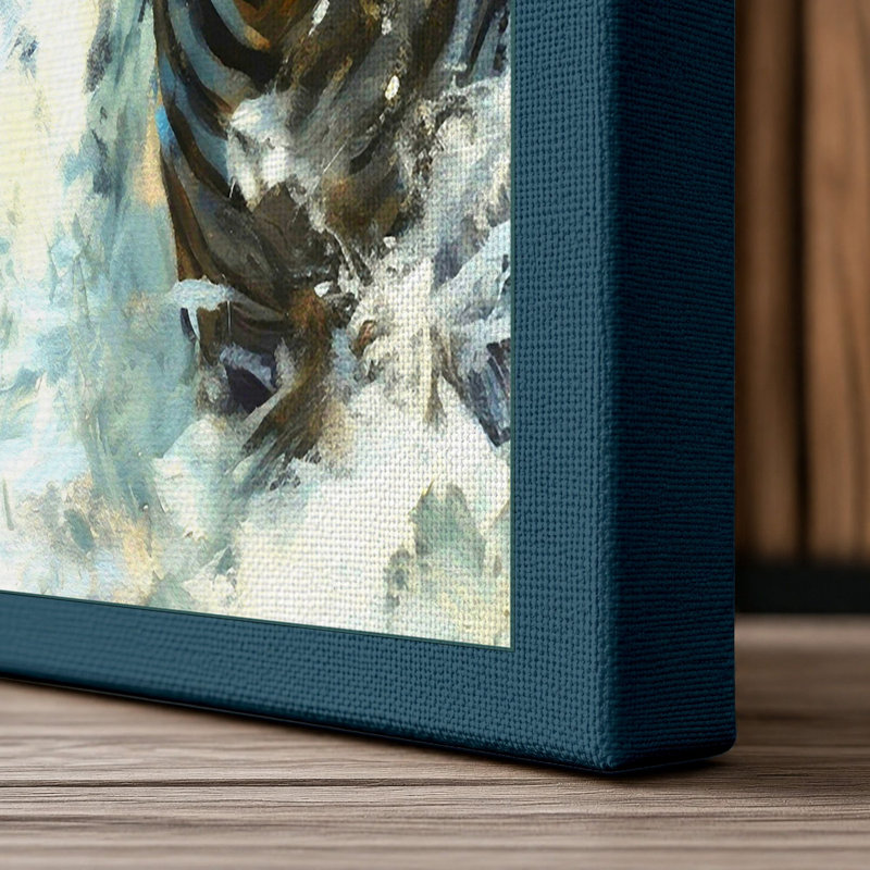 Zebras In Motion Modern - Print, 30x20 - 76.2 x 50.8 cm, Teal Border