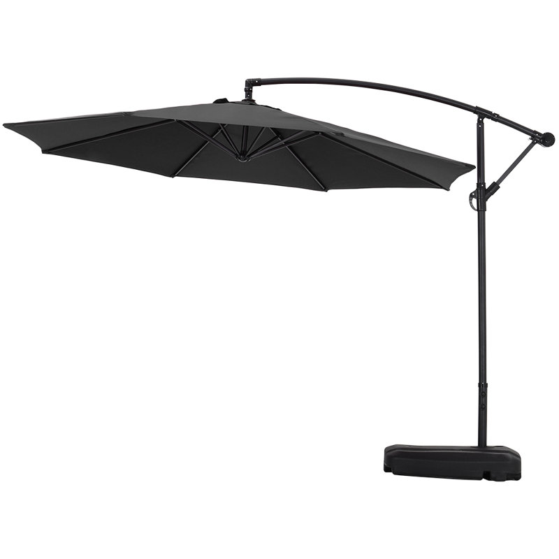 300cm Balcony Parasol, Black