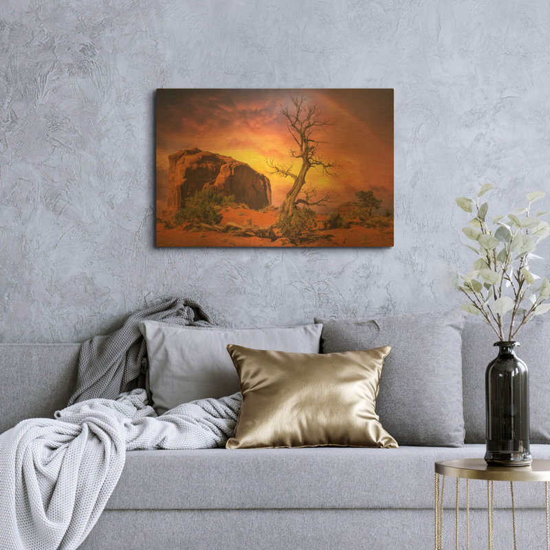 « Monument Valley Dreams » de Martin Podt, tableau mural en métal doré, 91,4 cm x 61 cm, 36 po x 24 po