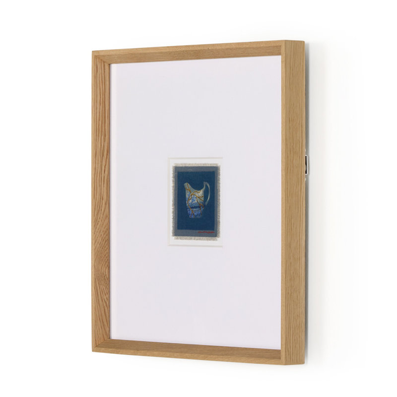Poetic Mend Blue 3 Painting by Laurel-Dawn Latshaw, 18" H x 18" W