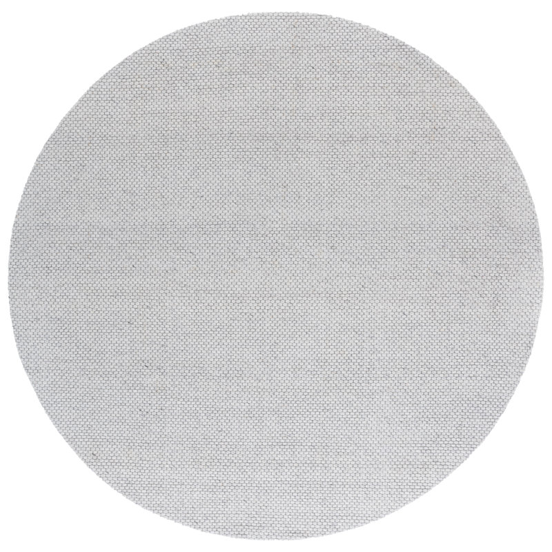 Shaniko Natural Fiber Hand Woven Jute Chevron Rug, Round 7'