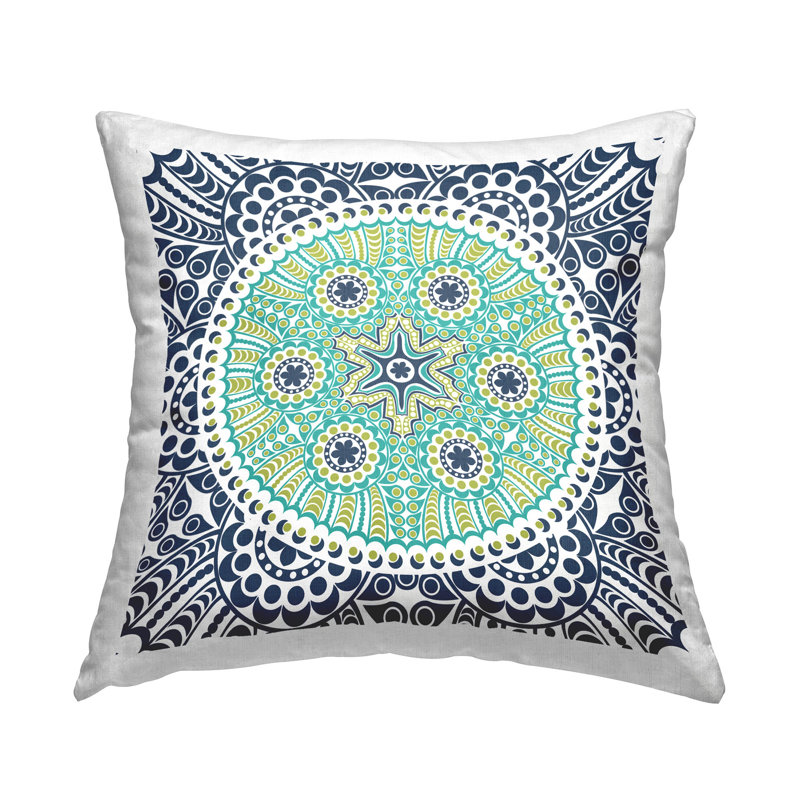 Housse et insert de coussin décoratif en polyester, Bleu