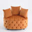 Chaise moderne - velours orange 38 po de largeur, accent de salon 40,06 de large-1764974375