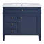 Meuble-lavabo élégant et indépendant avec rangement spacieux et design durable pour un décor minimaliste moderne-66283191