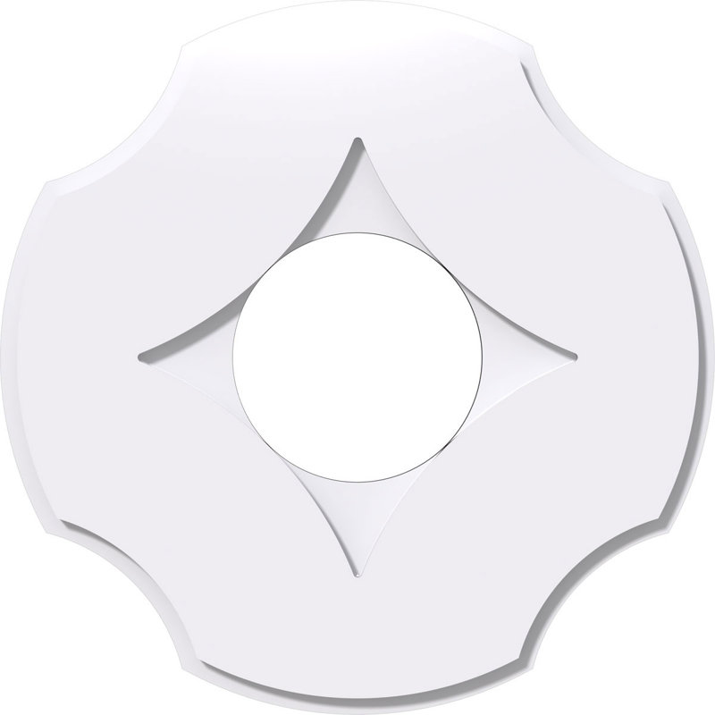 Médaillon de plafond contemporain en PVC Percival, H 1 po x l 12 po x P 12 po