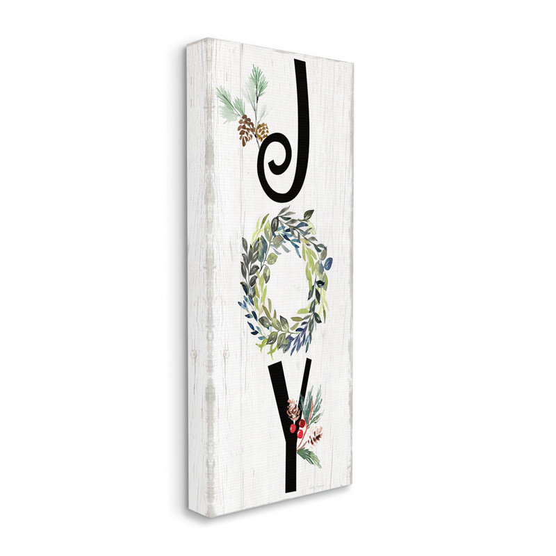 Art mural sur toile Joy Joyal saisonnier par Kristen Brockmon, H 48 po x l 20 po x P 1,5 po