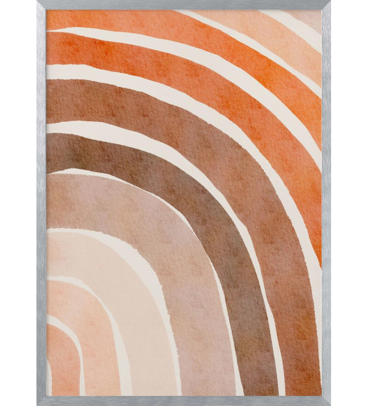 "Lignes abstraites", art mural texturé, Argent argent, H 14 po x l 10 po