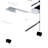 White & Chrome Finish File Cabinet