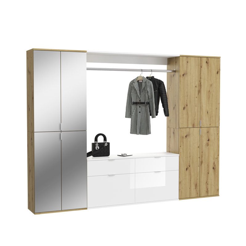 Myisha Wardrobe Combination, High-gloss white